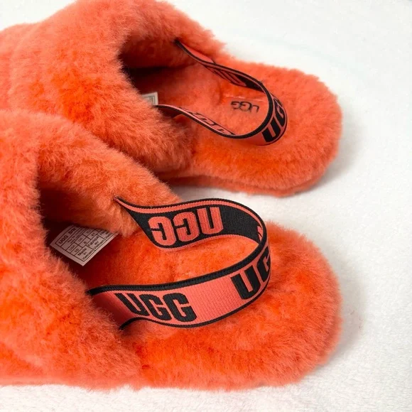 UGG Womens Fluff Yeah Slides Cali College Slippers Sandal Shoe 1095119Size 10